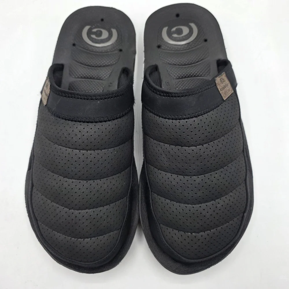 Cobian Hobgood Draino Mule Clogs Men's SZ 10 Black Water Drain Slip On Shoes
